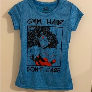 Wonder Woman Gym Hair Dont Care Athletic T